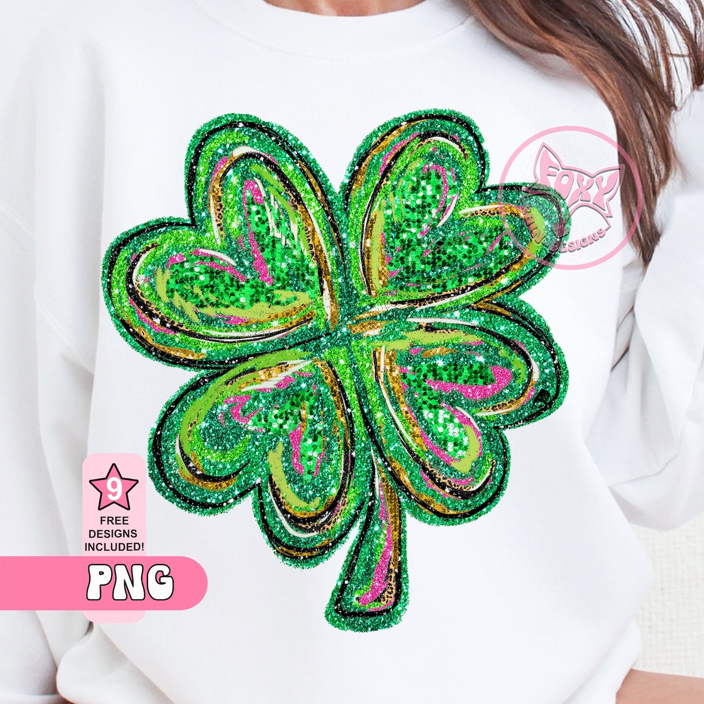 Glitzy Shamrock - All Sizes
