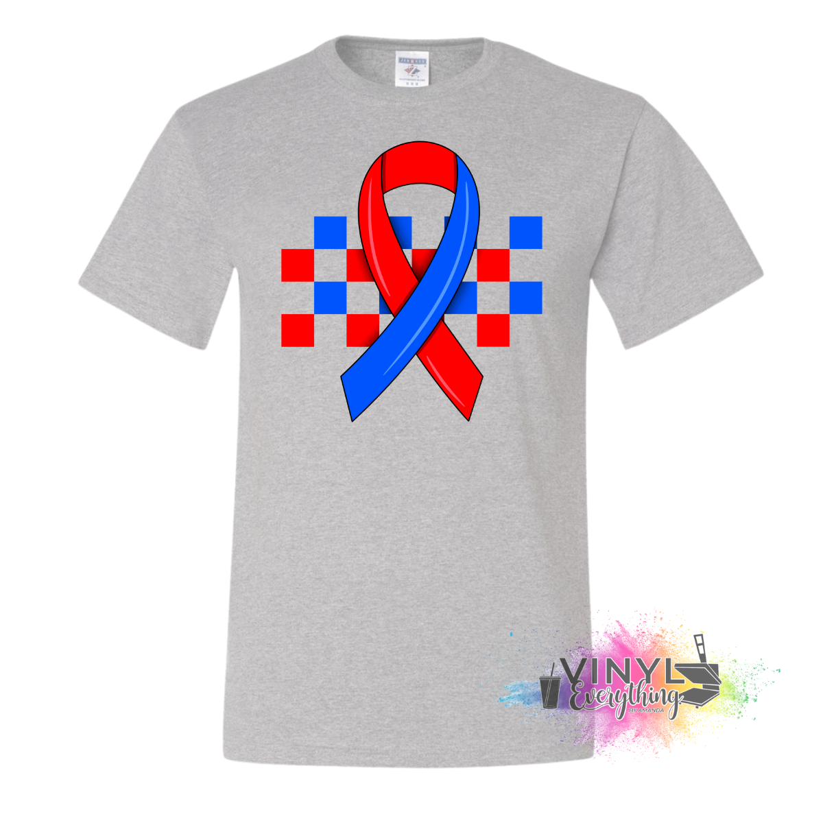 Blue and Red Ribbon