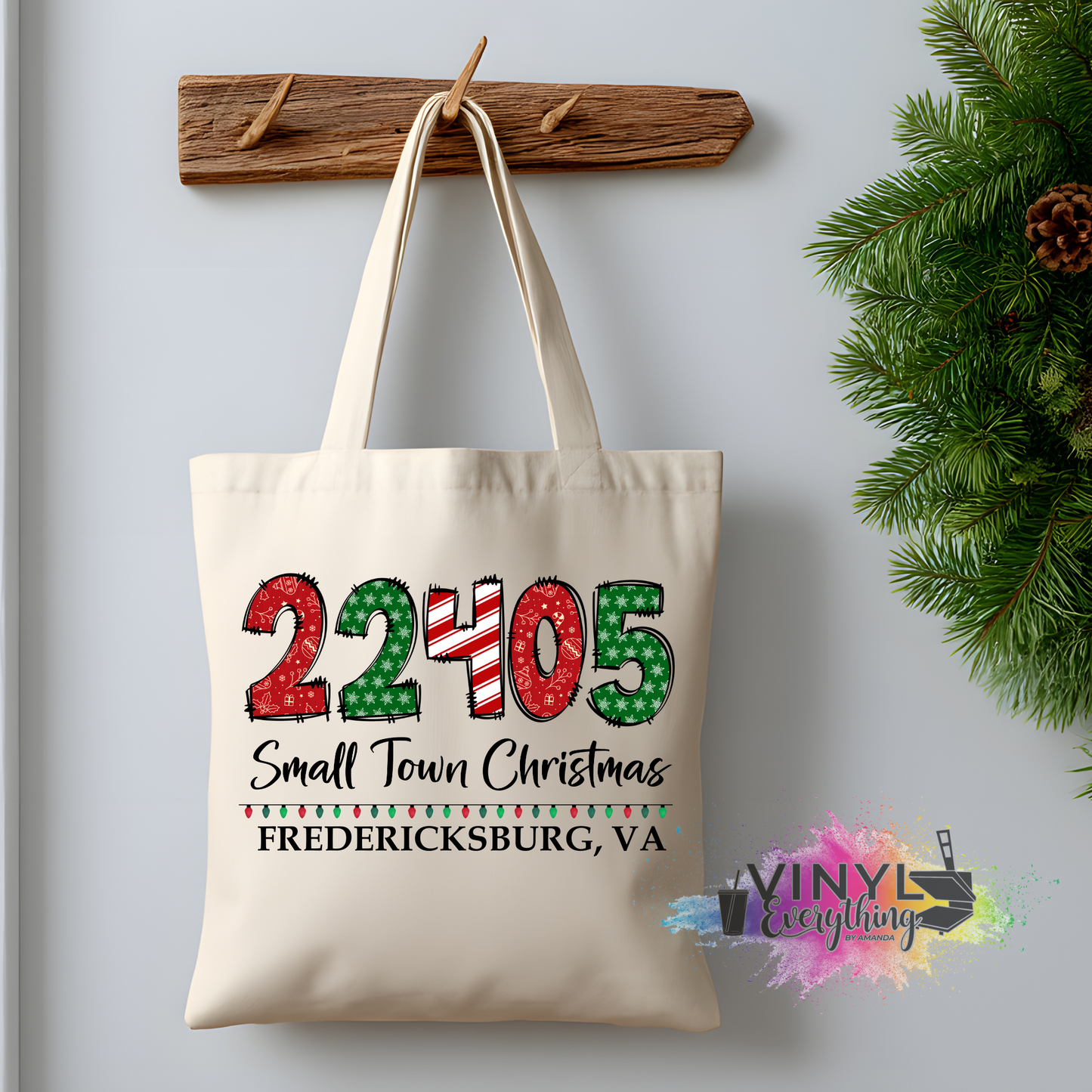 Custom Zip Code Tote Bag