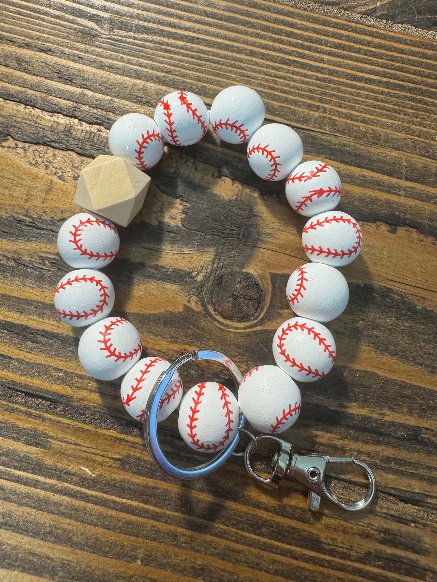 Baseball Keychain Bracelet