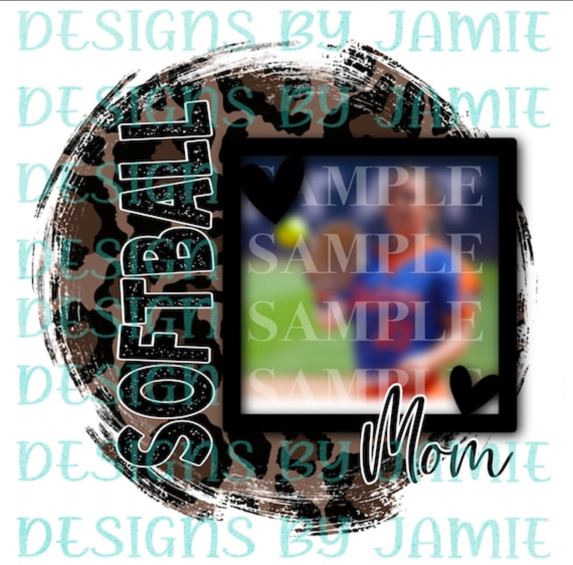Softball Mom Custom Picture Apparel