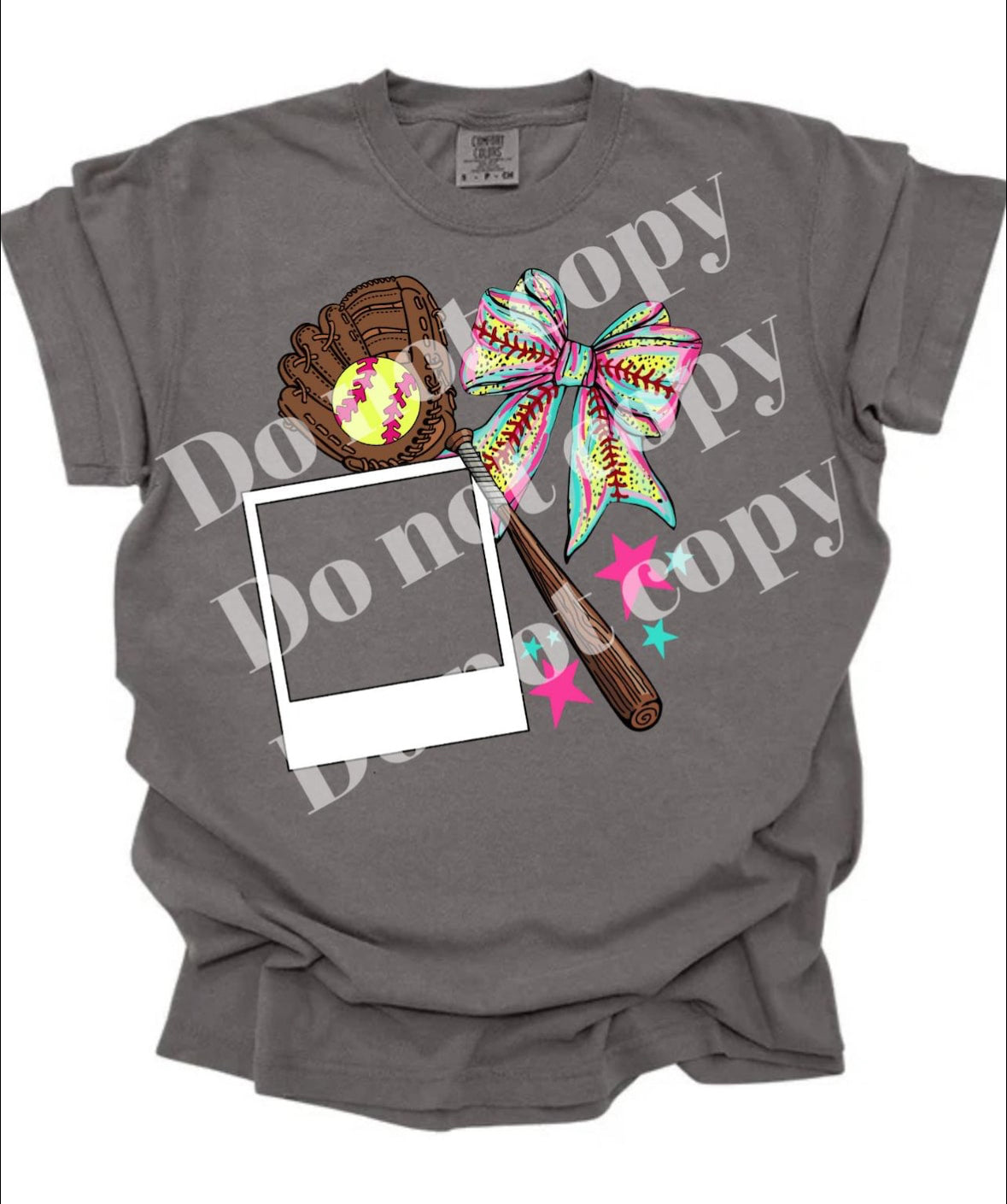 Softball Bow - Custom Picture Apparel