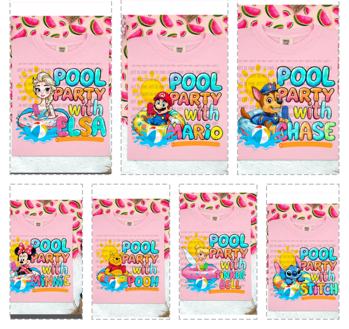 Pool Party - Assorted Characters - All Sizes