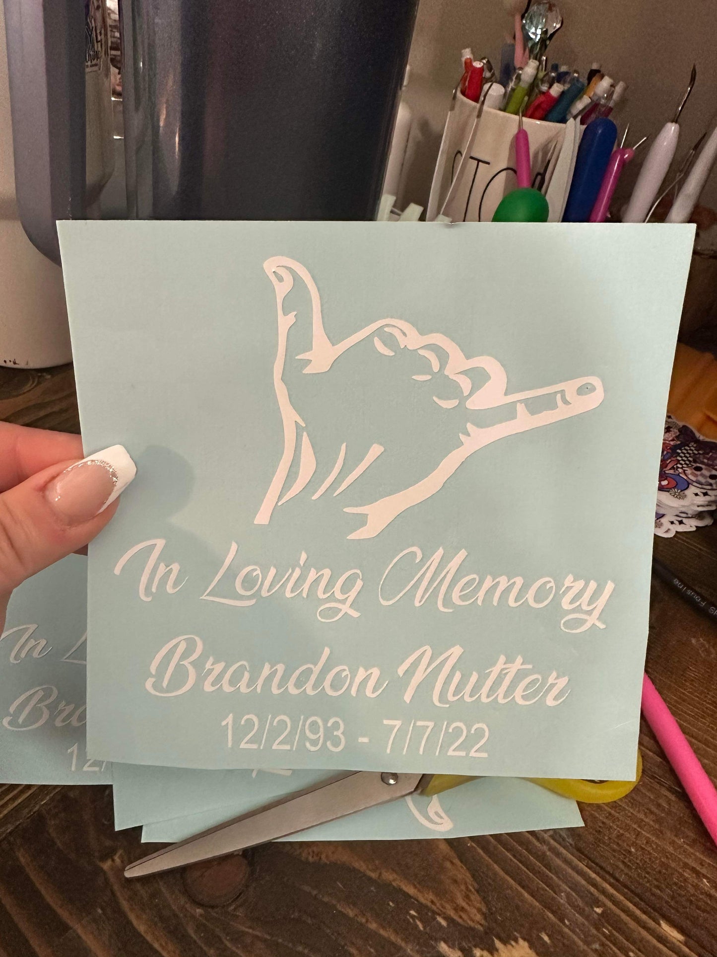 Brandon Nutter Memorial Decal
