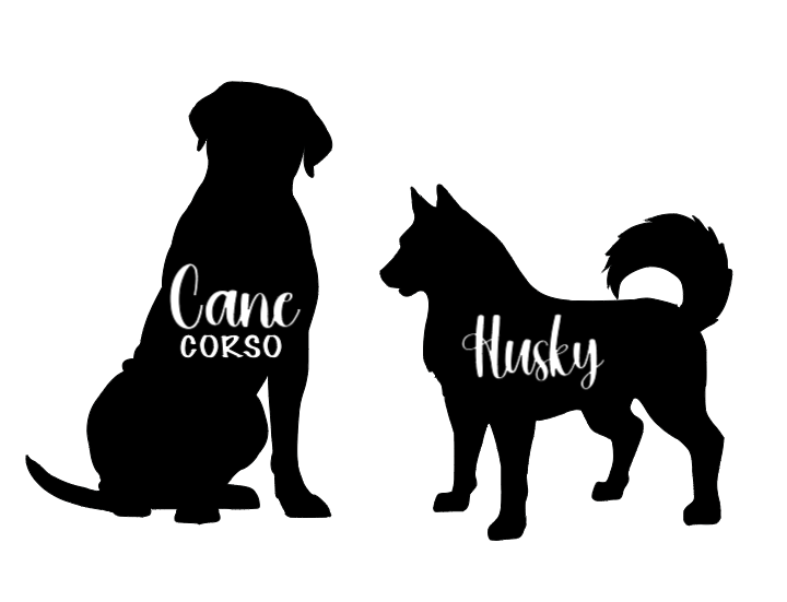 Dog breed car store decals