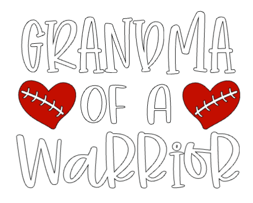 Grandma of a Warrior Car Decal