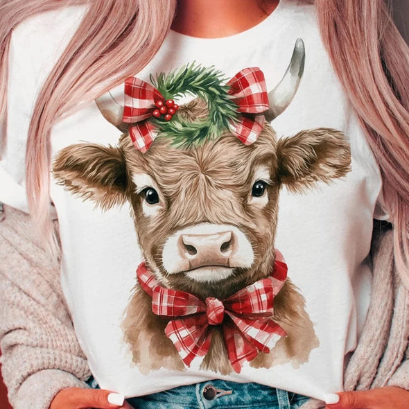 Christmas Highland Cow