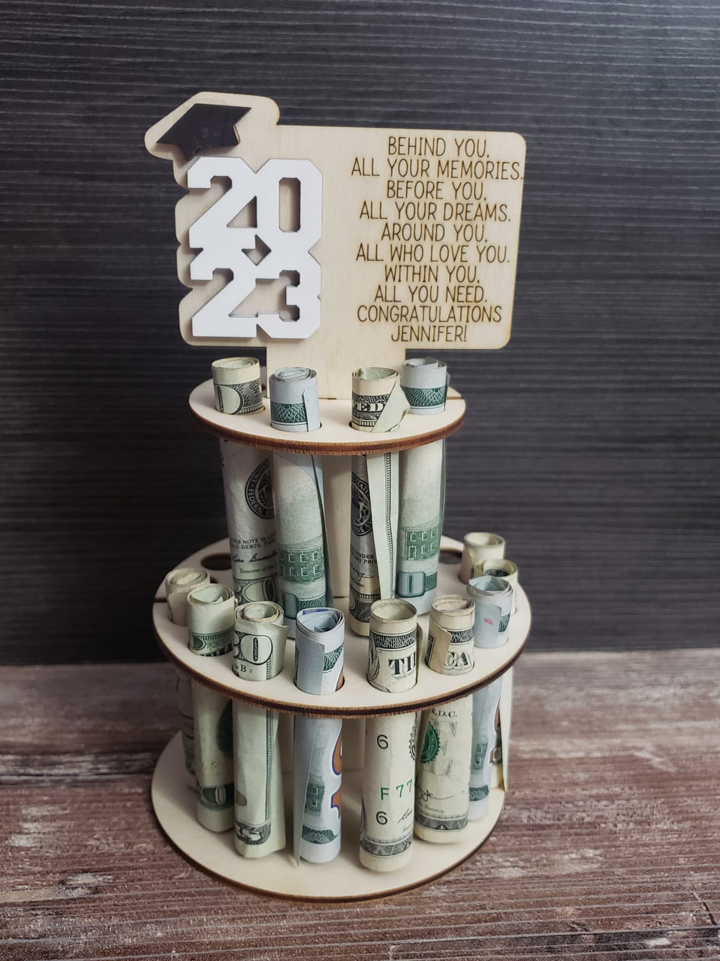 Money Graduation Cake
