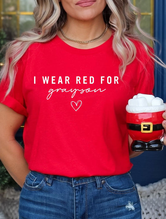 I Wear Red For (custom name)