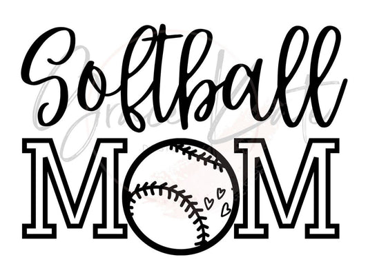 Custom Softball Car Decal