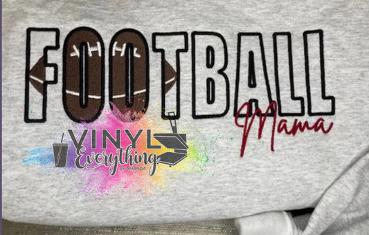 Football Mama Embroidered Shirt/Crew