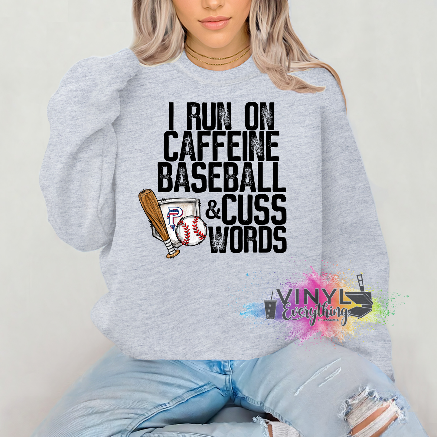 Baseball and Cuss Words Sweatshirt/Hoodie