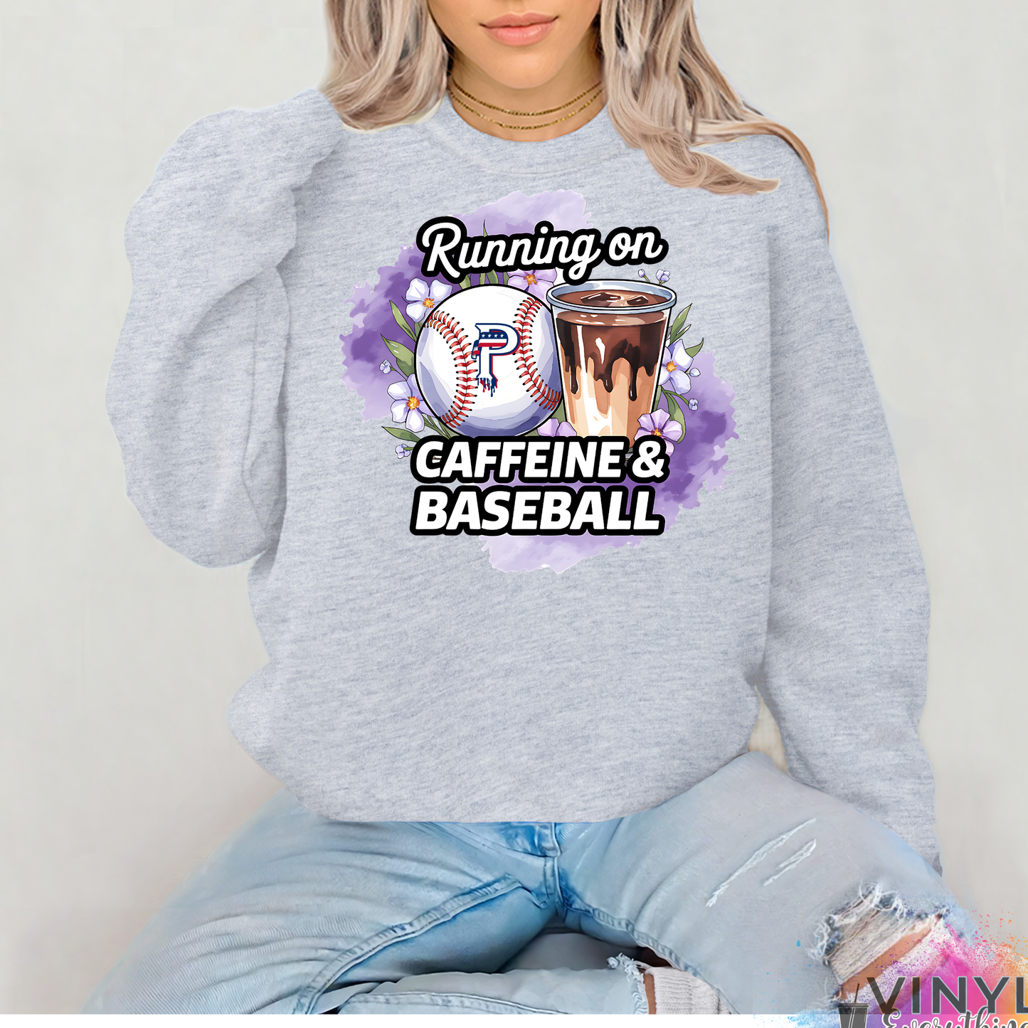 Running on Caffeine and Prime Baseball Sweatshirt/Hoodie