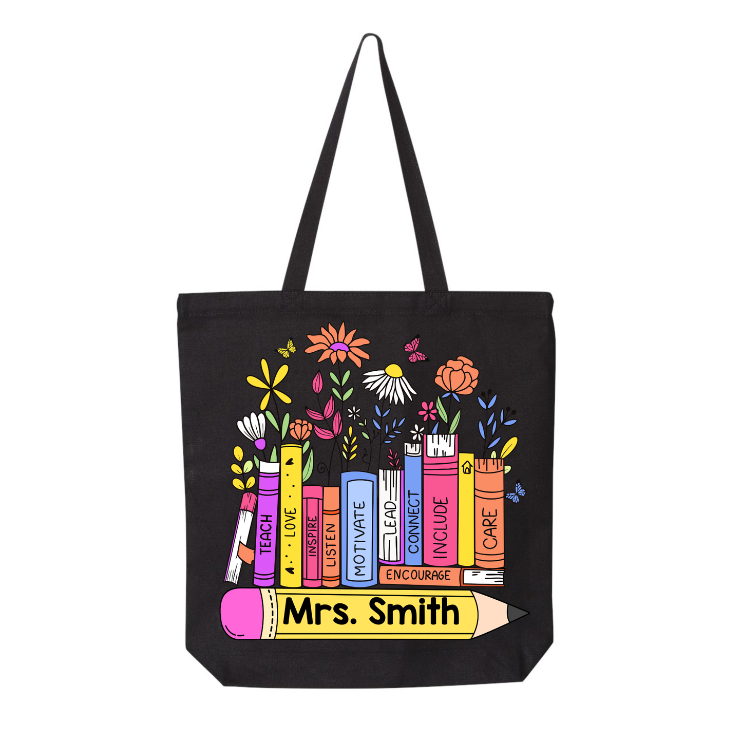 Custom Teacher Books Tote Bag