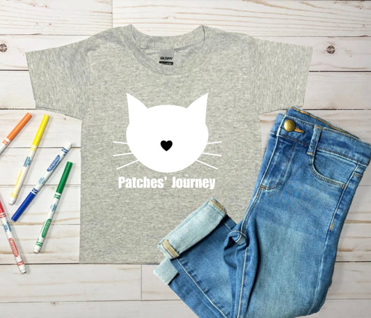 Patches’ Journey Kitty Logo Kids Shirt