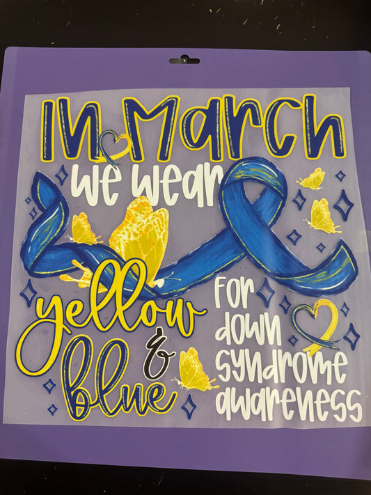 In March - Down Syndrome Awareness