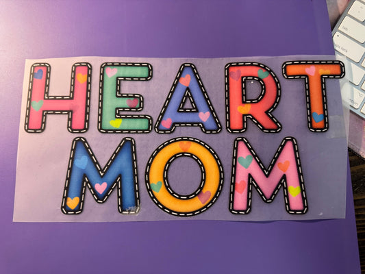 Adult: Heart Mom Colorful