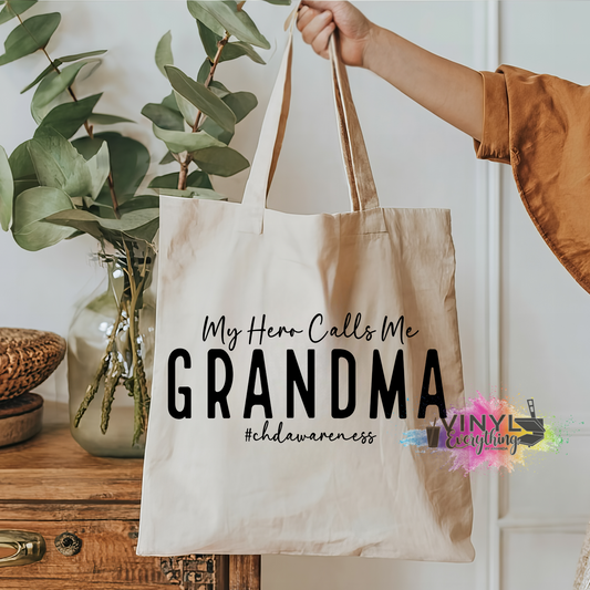 Grandma of a Heart Warrior Tote Bag