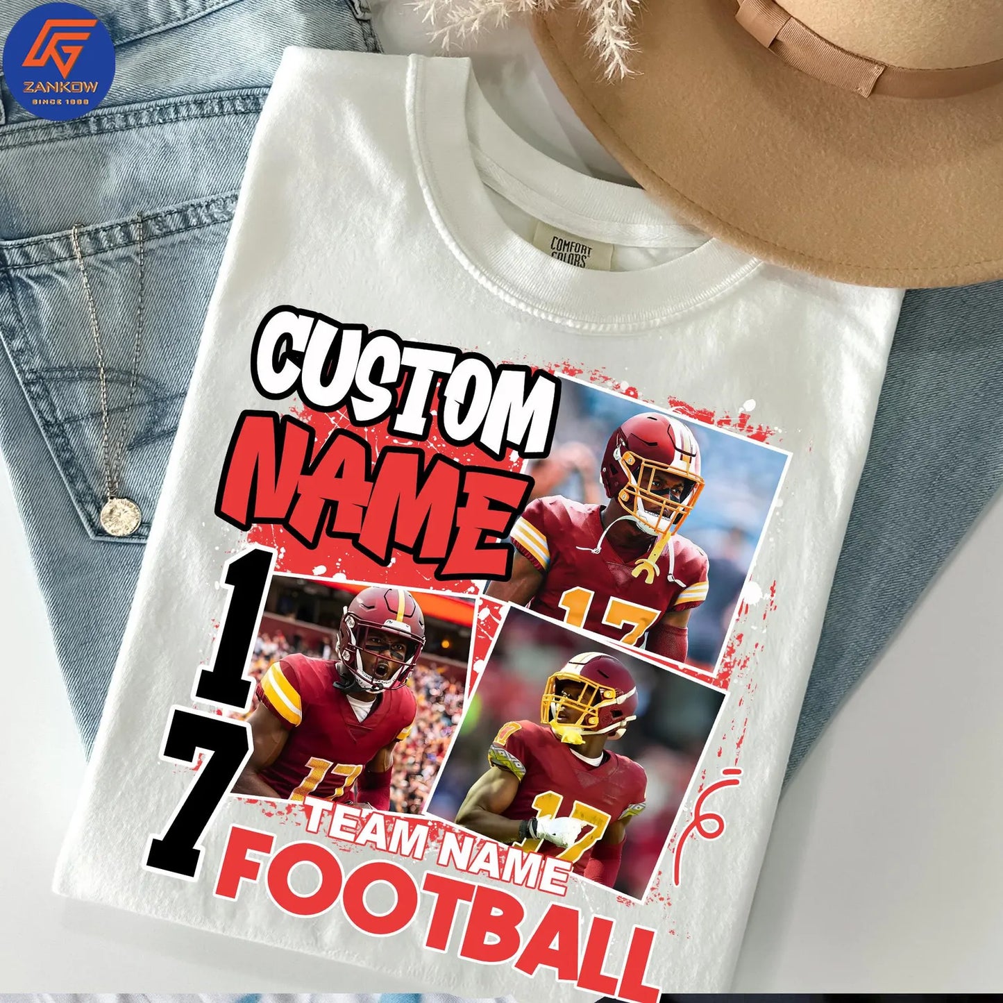 Custom Football Team Photo Apparel