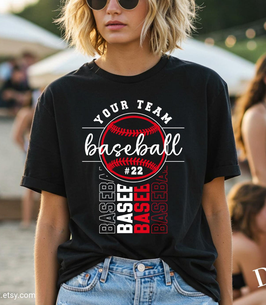 Custom Baseball Tee