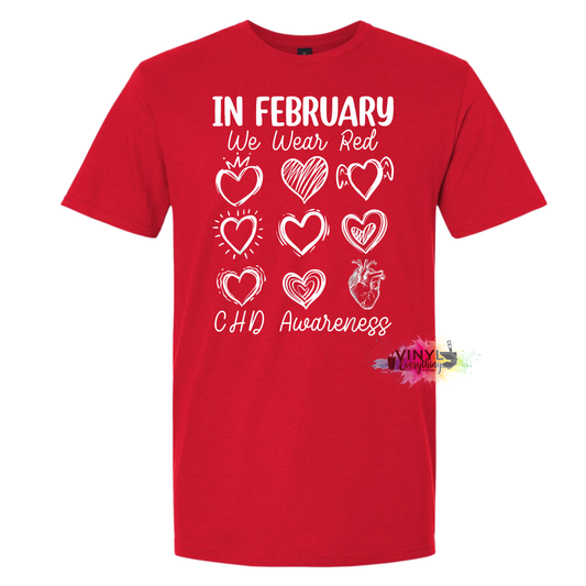 In February We Wear Red CHD Awareness