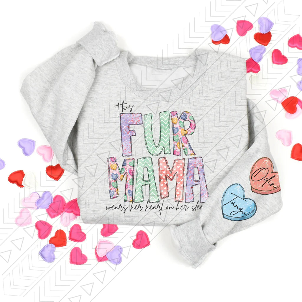 This (Custom Name) Wears Heart On Sleeve - Conversation Hearts