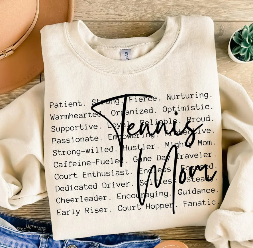 Tennis Mom Words