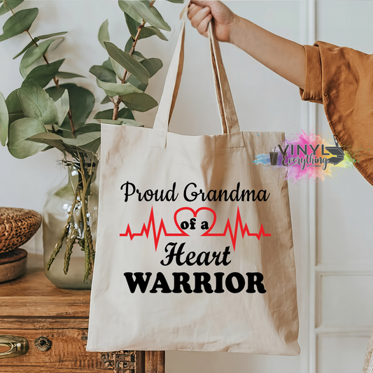 Proud Grandma of a Warrior Tote Bag