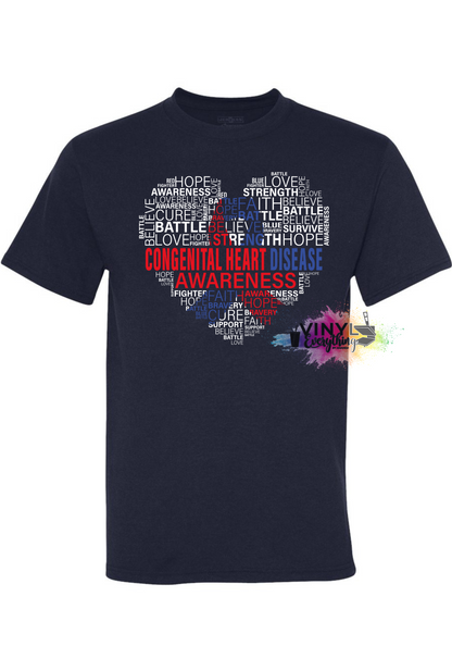 Congenital Heart Disease Awareness Heart - All Sizes