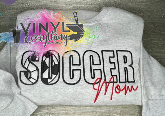 Soccer Mom Embroidered Shirt/Crew