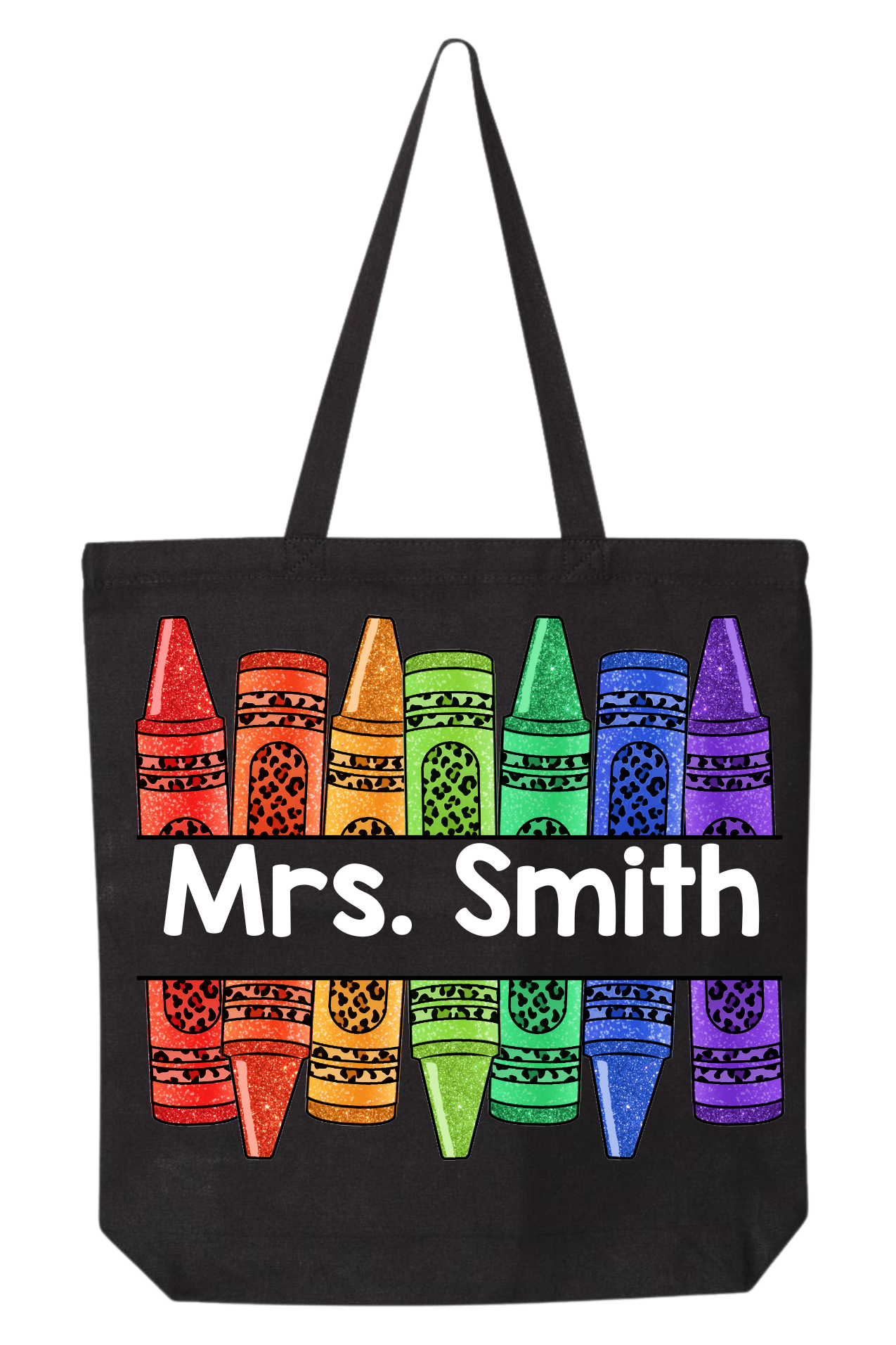 Custom Crayon Teacher Tote Bag