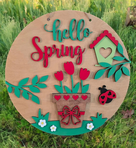 Hello Spring Door Hanger