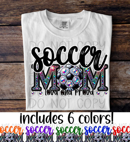 Soccer Mom Rhinestone - 6 Colors