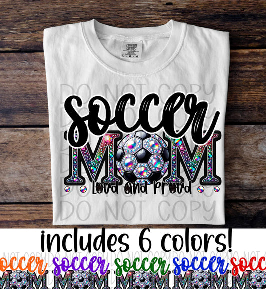 Soccer Mom Rhinestone - 6 Colors