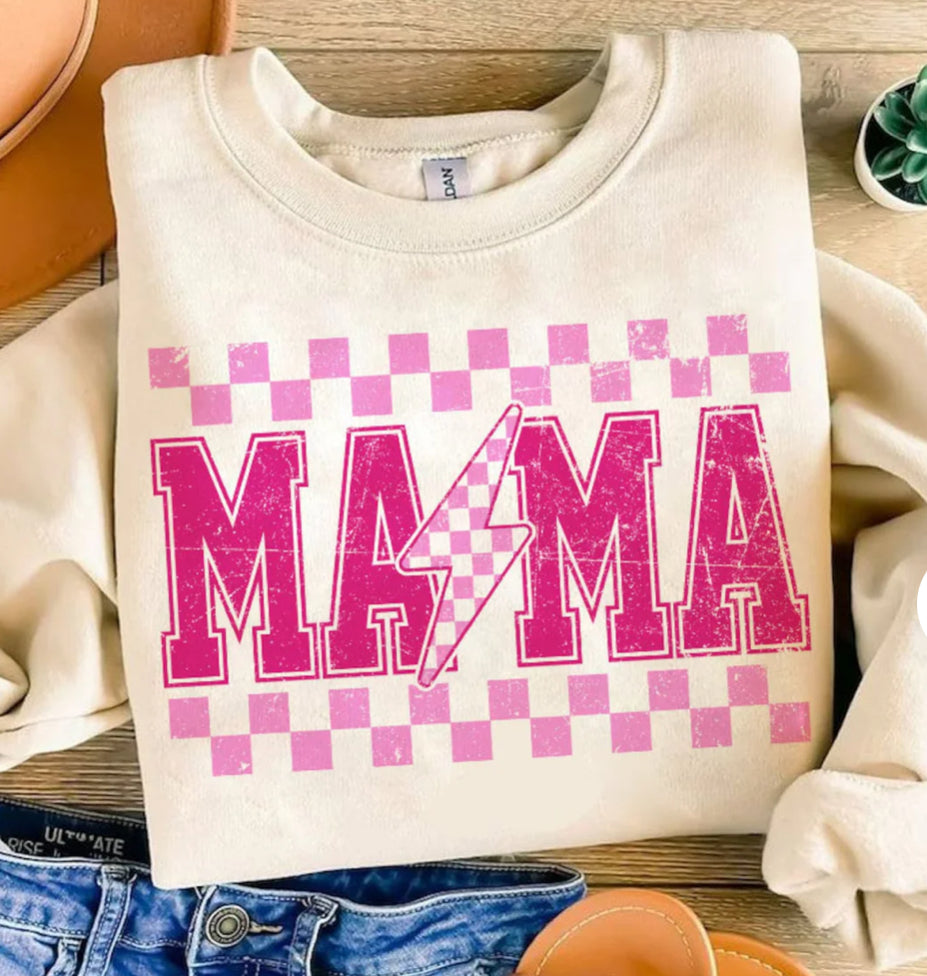 Mama Pink Lightning Bolt