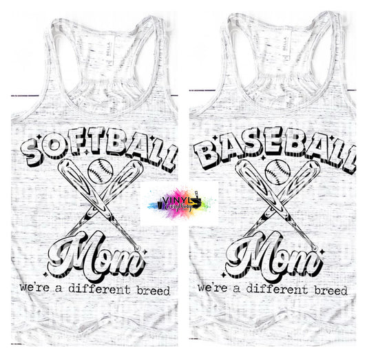 Baseball/Softball Mom - A Different Breed Tank Top