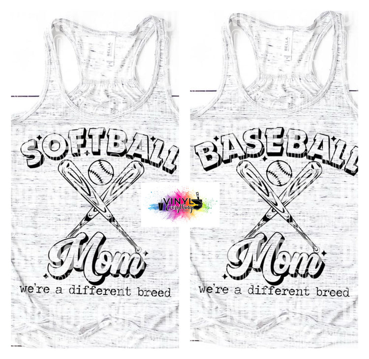 Baseball/Softball Mom - A Different Breed Tank Top