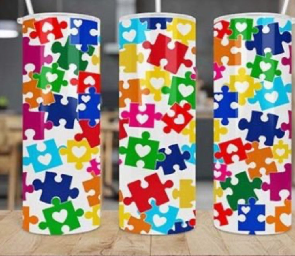 Autism Puzzle Hearts