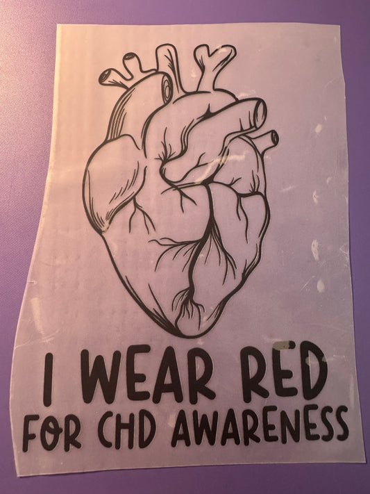Toddler: I Wear Red for CHD Awareness