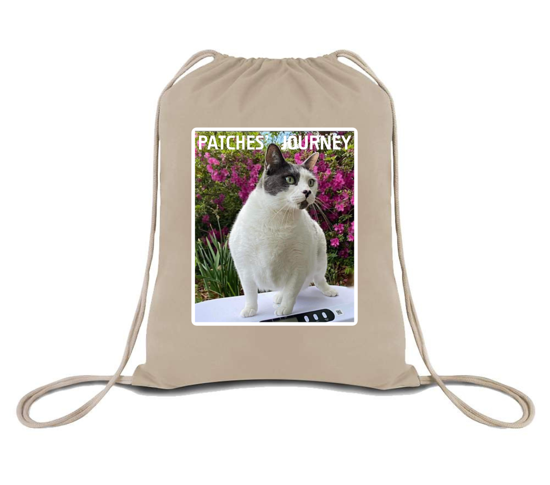 Patches' Journey Drawstring Bag