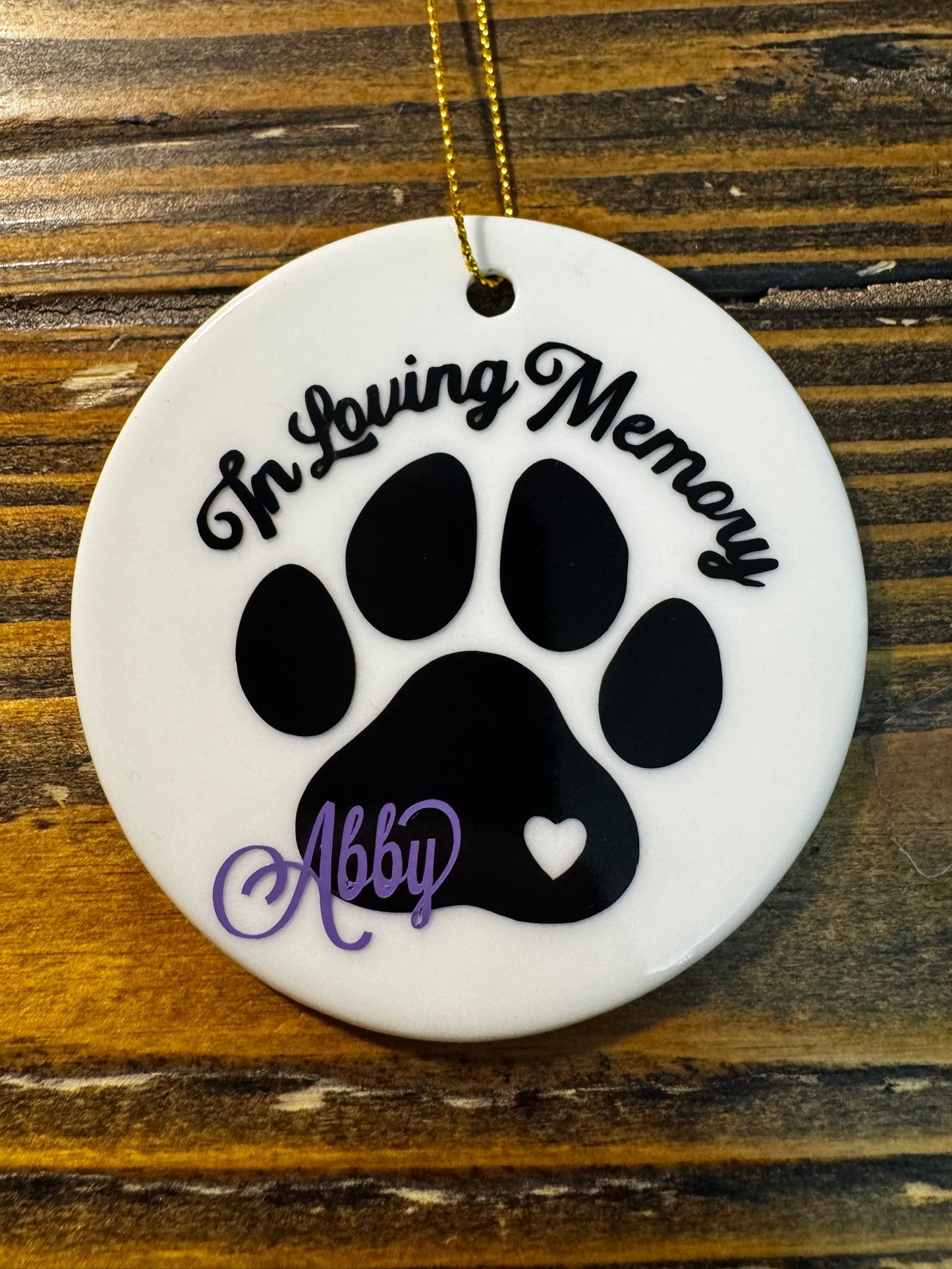 In Memory of Pet Ceramic Ornament