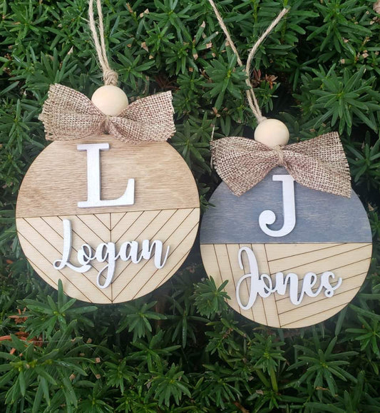 Shiplap Name Ornaments