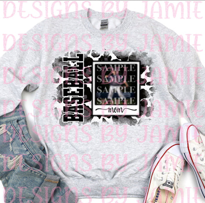 Baseball Mom Custom Picture Apparel