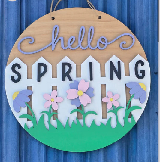 Hello Spring Door Hanger