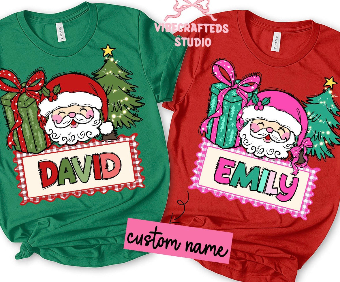 Custom Santa Christmas Tees