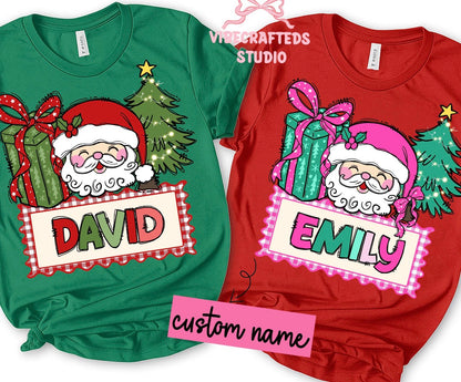 Custom Santa Christmas Tees