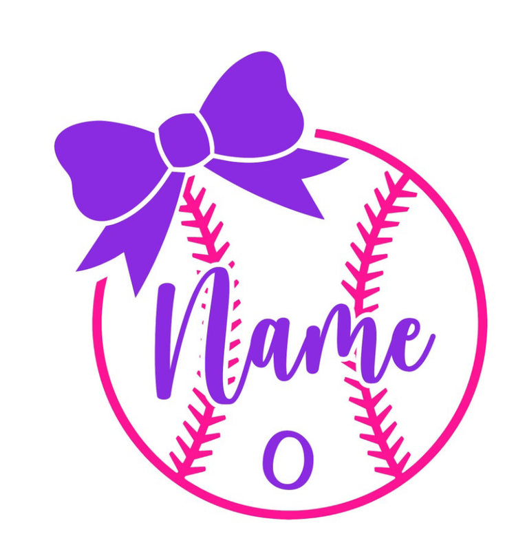 Custom Softball Car Decal