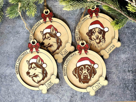 Santa Dog Ornament