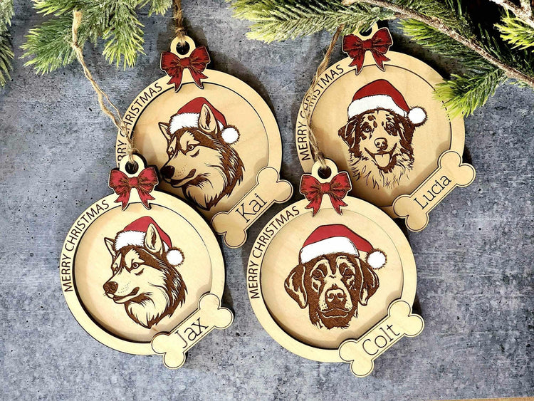 Santa Dog Ornament