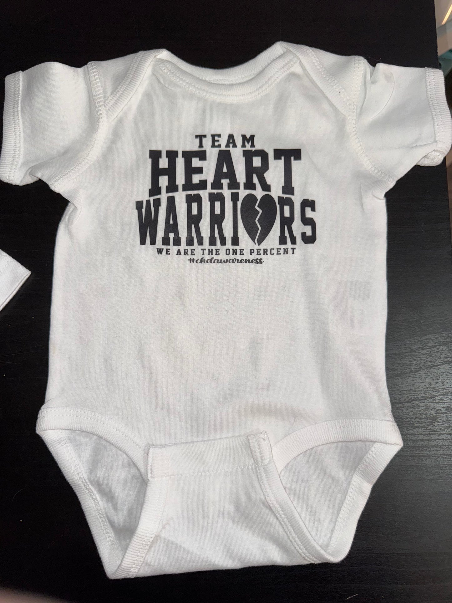 6 Month Onesie Team Heart Warriors